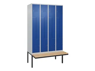 Z-garderobekast,HxBxD 2120x1200x815mm,8vak,vak B 300mm,cil.-slot - 1