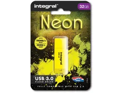 Integral Neon Usb-Stick 3.0, 32gb, Geel