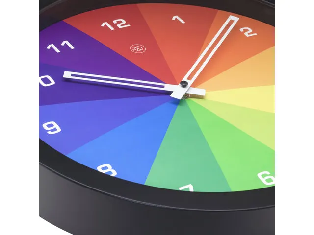 Horloge murale 36cm - Silencieux - Noir/Multicolore - Plastique - nXt