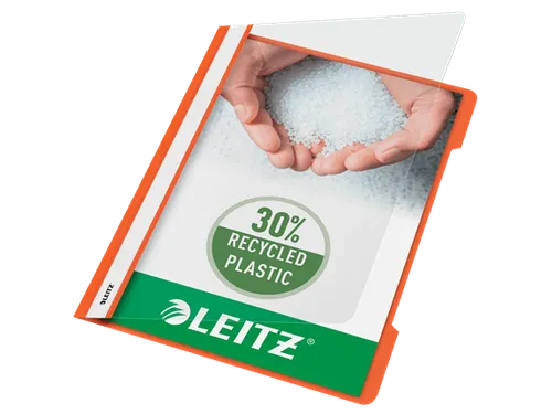 Snelhechter Leitz 4191 standaard A4 oranje 30% gerecycled plastic