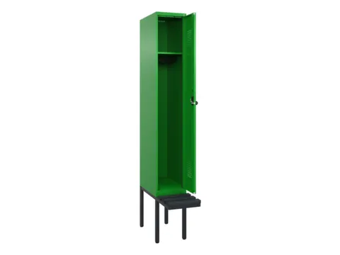 locker met bank,HxBxD 2120x300x815mm,1vak,vak B 300mm,draaigrendel