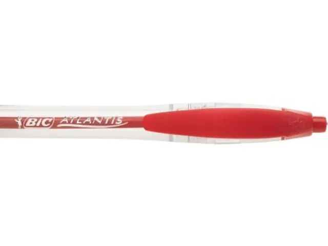 Balpen Bic Atlantis classic grip clic medium rood