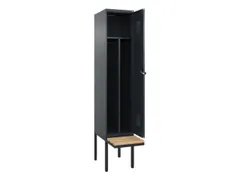 locker met bank,HxBxD 2120x400x815mm,1vak,vak B 400mm,draaigrendel