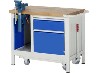 Werkbank 880x1000x700mm Beukenhouten Werkblad 1lade 2 Kasten - 1