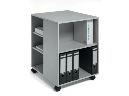 bijzetkast,HxBxD 748x528x592mm,grijs,6niveaus,2 OH