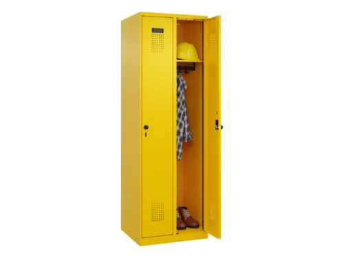 locker,HxBxD 1850x600x500mm,2vak,vak B 300mm,draaigrendel
