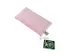 etui DIN PVC-vrij pastelroze transparant met ritssluiting