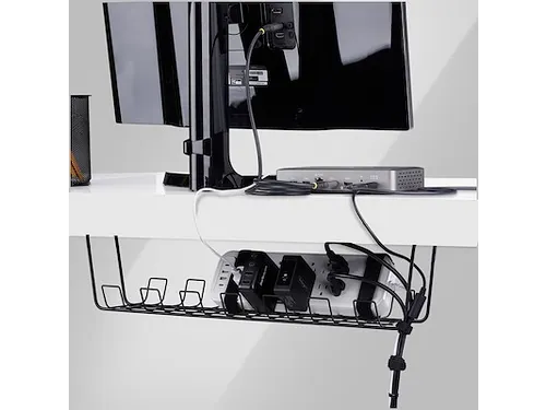 Kabelmanagement Tray voor onder bureau, 61,5cm Zwart