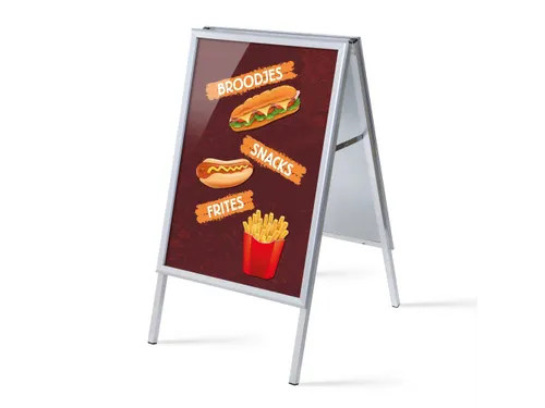 Stoepbord A1 complete set met print "Broodjes Snacks Frites"