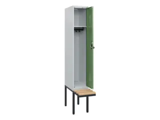 locker met bank,HxBxD 1950x300x815mm,1vak,vak B 300mm,draaigrendel - 1