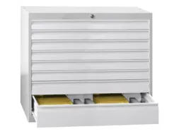 ladekast HxBxD 600x1023x600mm 5laden slot RAL7035 front RAL5010
