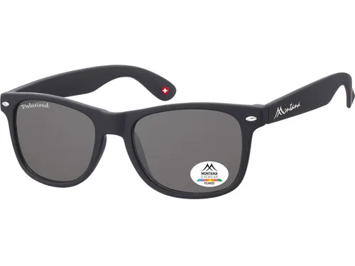Zonnebril Montana met smoke gepolariseerd glas zwart