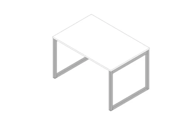 bureau,HxBxD 730x1200x800mm,blad wit,sledeframe aluminium