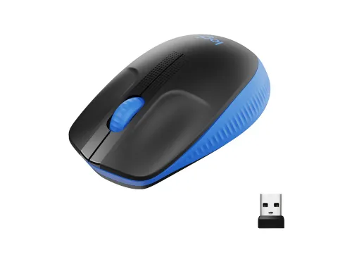 Logitech M190 Draadloze Muis Zwart Blauw