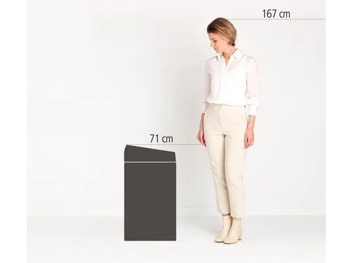Brabantia Afvalbak Touch Bin 60 Liter Mat Zwart