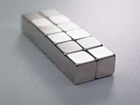 Smit Visual glasmagneet Cube 10x10x10mm Zilver 12 stuks