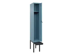 locker met bank,HxBxD 2120x300x815mm,1vak,vak B 300mm,draaigrendel