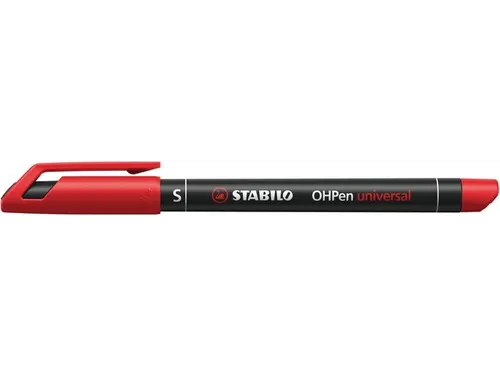 Viltstift STABILO OHpen 841/40 permanent rond superfijn rood