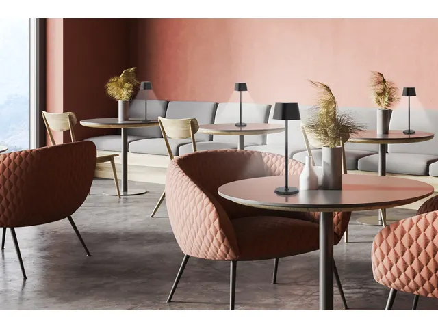 Lampe de table Securit Georgina LED rechargeable dimmable USB noir