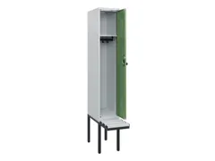 locker met bank,HxBxD 1950x300x815mm,1vak,vak B 300mm,draaigrendel