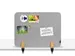 Séparateur de bureau Elements acoustique 60x120cm Gris clair Pinces