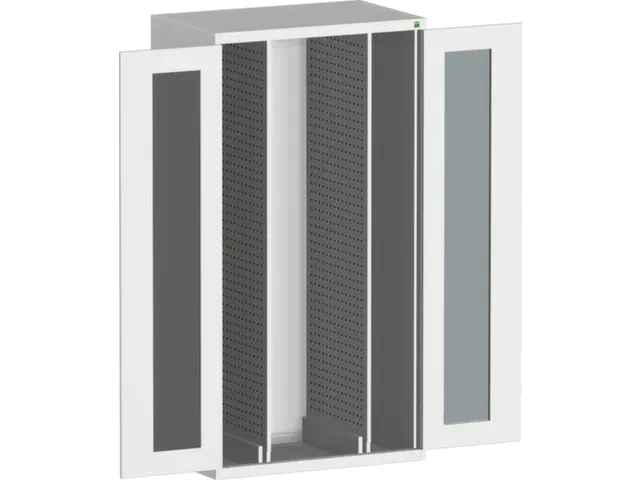 verticale kast,HxBxD 2000x1050x650mm,vensterdeur,2uittrekwanden