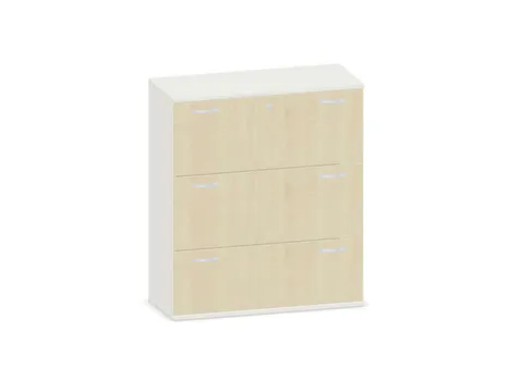 hangmappenkast 1150x1000x430mm 3hangmappenframes Wit + Esdoorn