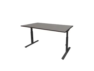 Bureau Linesto Plus Hoogte instelbaar 140x80cm Logan eik T-poot Zwart - 1