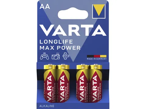 Batterij Varta Longlife Max Power AA blister a 4 stuks