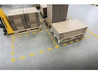 Vloermarkeringssticker in T-Vorm Geel 100x150mm - 2