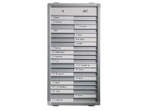 Infobord Lega Aan/afwezig 54x28cm 20 Namen