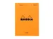Bloc Rhodia A6 ligné 80 feuilles 80g orange