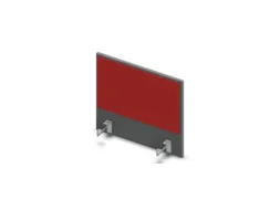 opzetpaneel bureau aanbouw zijkant MS-donkergrijs BN4011-rood 600mm