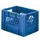 Euronorm Stapelkrat Blauw 270x400x300mm 23.3l Opengewerkt/Bodem Gesl.