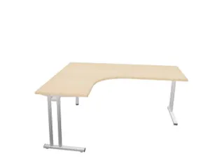 bureau in vrije vorm,HxBxD 740x1800x1600mm,vrije vorm,NE-esdoorn - 1
