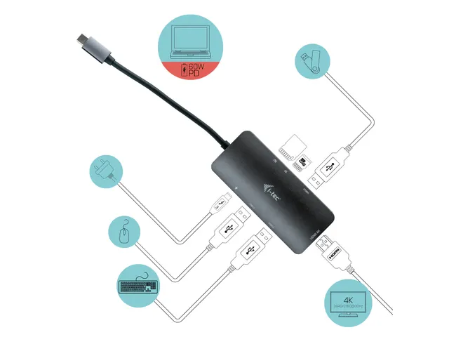 Usb-c Metal Nano Dockingstation 4k Hdmi + Stroomvoorziening 60 W