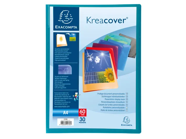 Protège-documents en polypropylène semi rigide Kreacover Opaque 60 v