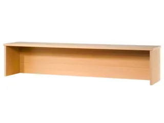 opzetvitrine,HxBxD 350x1600x320mm,hout,notenboom,slijt- en krasvast - 2