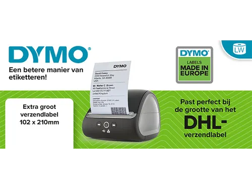 Etiket Dymo 217765 5XL verzendlabel 102x210mm 6 rollen á 140 stuks