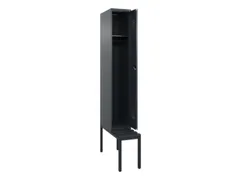 locker met bank,HxBxD 2120x300x815mm,1vak,vak B 300mm,cilinderslot