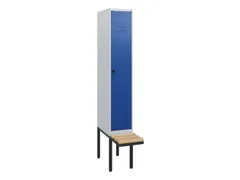 locker met bank,HxBxD 1950x300x815mm,1vak,vak B 300mm,draaigrendel