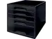 Dual Black ladenblok met 5 laden, zwart