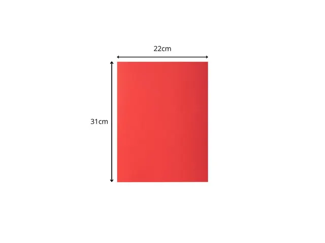 Vouwmap Rock's 80 Grams A4, Pak Van 30 Stuks Rood