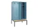locker met bank,voor scheiding van kleding,HxBxD 2120x1200x815mm,4vak