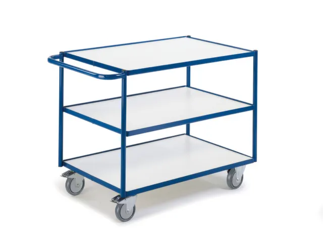 chariot à plateaux,force 250kg,3plateau(x),plateau Lxl 990x590mm