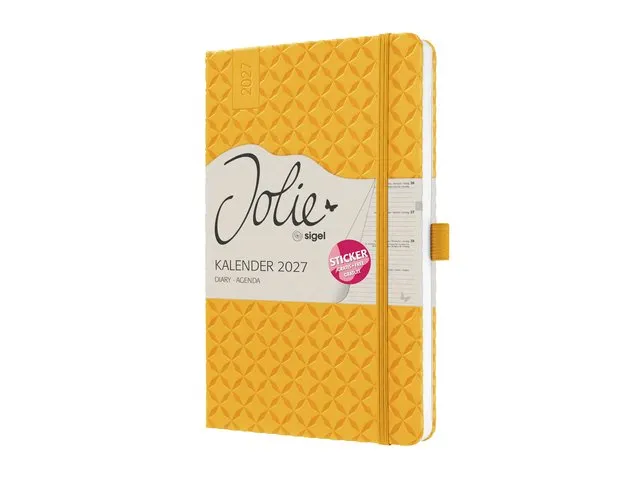 Weekagenda Flair A5 2027 (NL/FR/EN/DU) Mango Yellow Hardcover