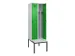 locker met bank,voor scheiding van kleding,HxBxD 2120x600x815mm,2vak
