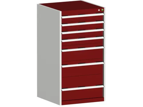 ladekast HxBxD 1200x650x650mm 7laden romp RAL7035 front RAL3004