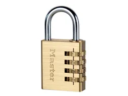 Hangslot Master Lock 604EURD combinatieslot messing 40mm