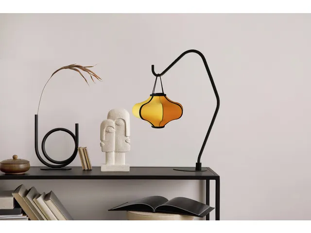Lanterne Nextime Lumi 40 cm tissu jaune